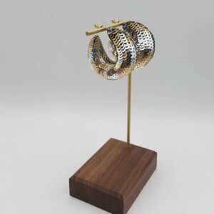 NWT J Crew Chunky Silver Sequin Hoop Earrings.